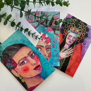 Set of 3 Frida Kahlo greeting cards
