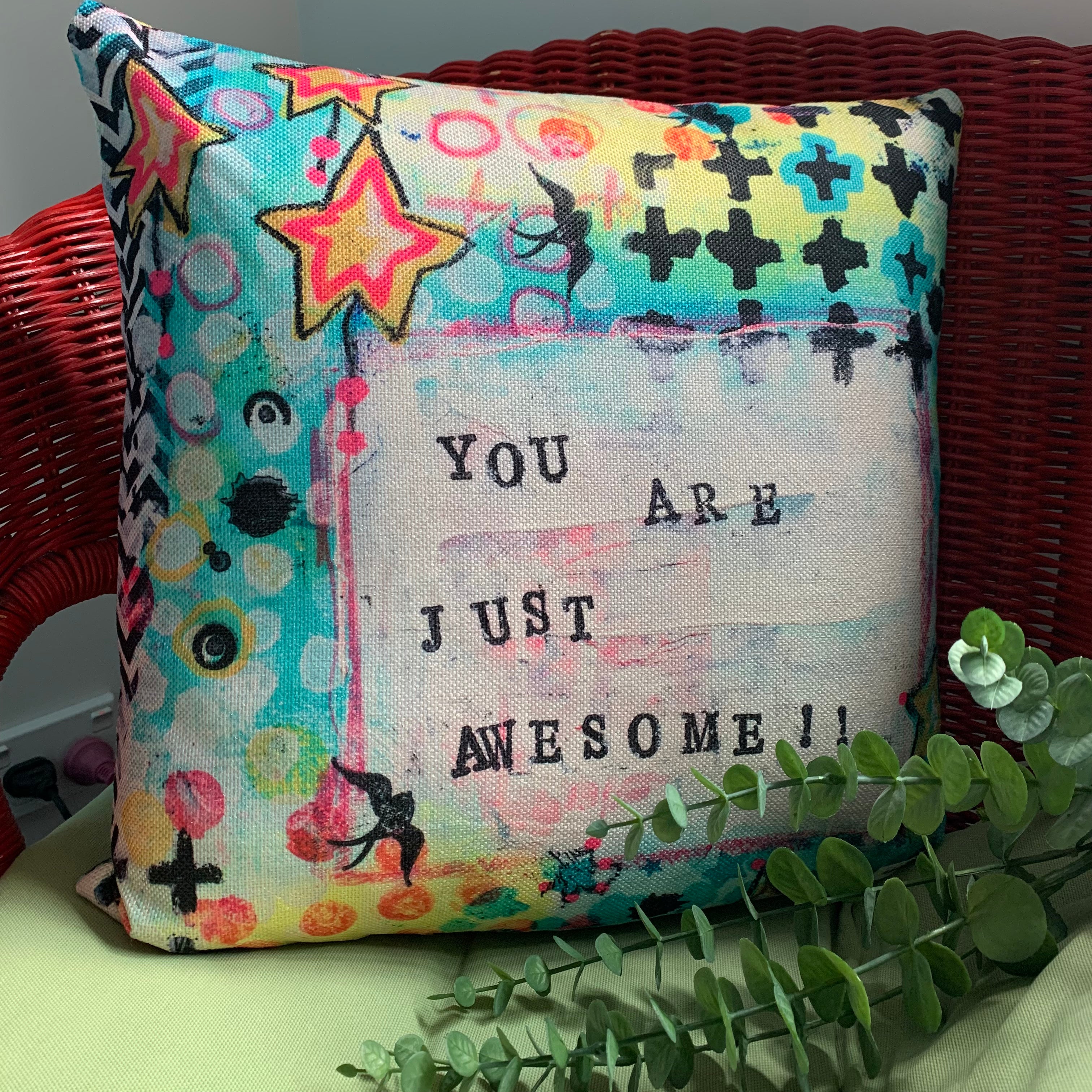 You are just Awesome scatter cushion by Adelien's Art