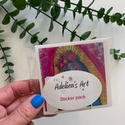 round matte sticker pack for art journaling by Adelien's Art